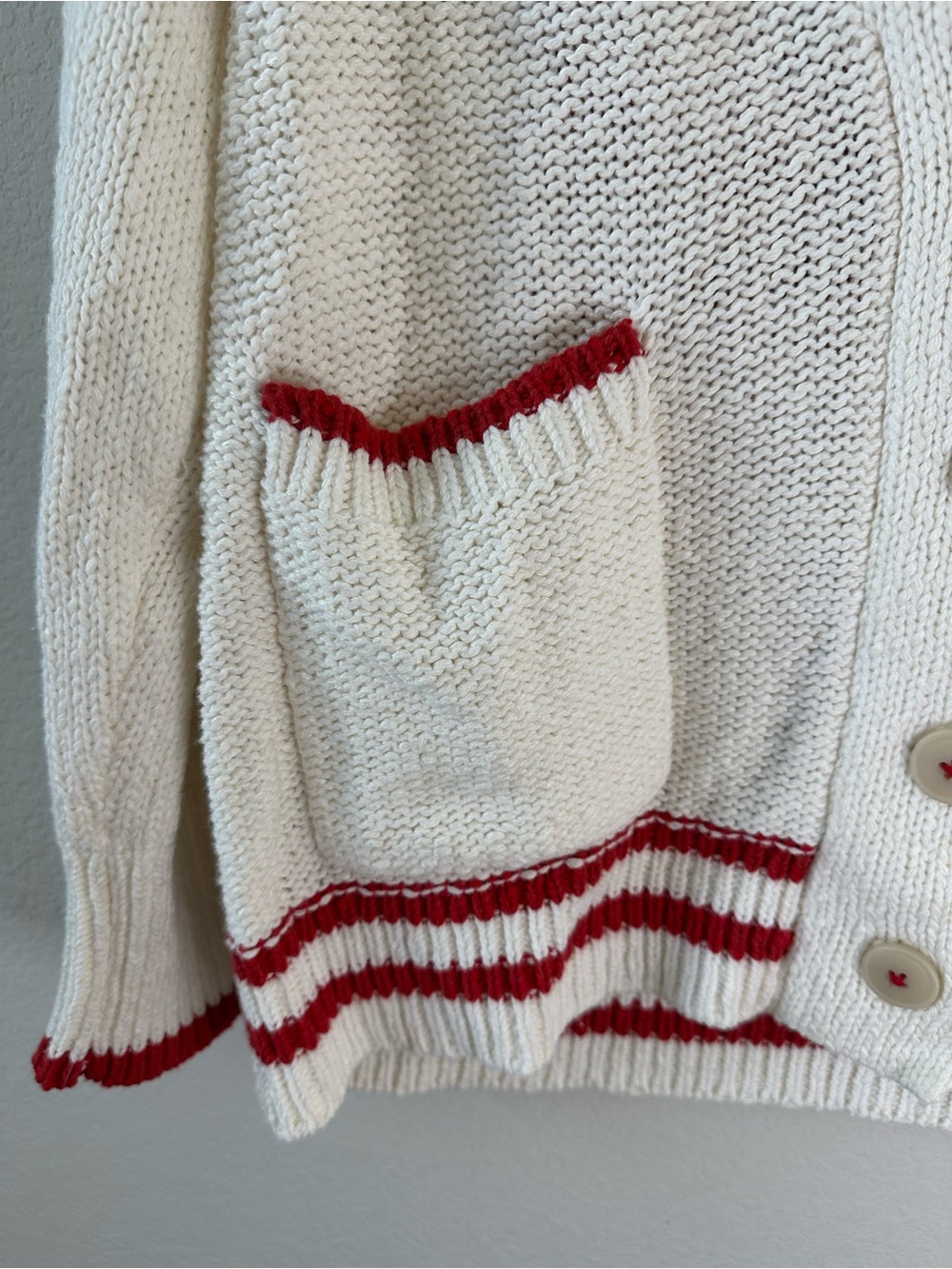 Maeve Shawl Collar American Flag
Cardigan Sweater SZ S - Picture 5 of 7